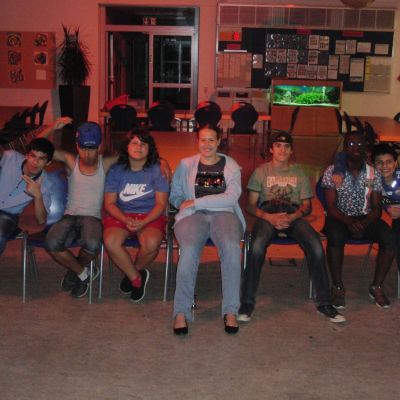 "Kino" in der Pausenhalle.